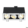 KADUX 3, lampa wpuszczana, trzypunktowa, QPAR51, prostokątna, biała matowa, maks. 150W, ze sprężynami zaciskowymi (115531) - SLV