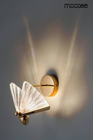 Lampa ścienna BUTTERFLY S złota (MSE010100323) - Moosee
