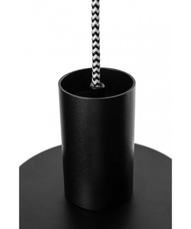 Lampa wisząca Enkel 1  z oplotem poliestrowym czarnym (EN1122P0) - Ummo