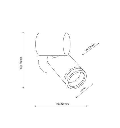 Kinkiet JET czarny (5349) - TK Lighting