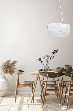 Lampa wisząca TORNADO 50 cm biała (1117) - Zuma Line
