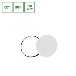 NYMPHEA BLACK &amp; WHITE RINGS 18W CCT 230V 115st IP54 FI250x52 BIAŁYCZARNY OKRĄGŁA (SLI031034CCT_PW) - Spectrum LED