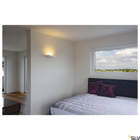 PLASTRA 102 CURVE, lampa ścienna, biały gips, QT-DE12, maks. 100 W (148012) - SLV