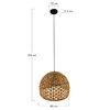 Lampa wisząca Boho ażurowa Hiacynt wodny 46x46x134cm (55874-017) - DIJK