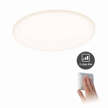 Veluna VariFit Panel LED IP44 17W 3000K 3-st ściemniane 185mm Tworzywo sztuczne (PL93063) - PAULMANN