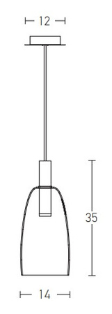PENDANT LIGHT 5W CLEAR GLASS (1966 Zambelis) - Zambelis