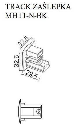 Adapter do lamp wiszących na szynę prądową 3-fazową (MHT1-AD-WH) - Maxlight
