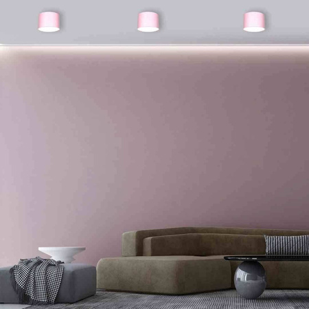Lampa sufitowa DIXIE Pink/White 1xGX53 (MLP7553) - Milagro