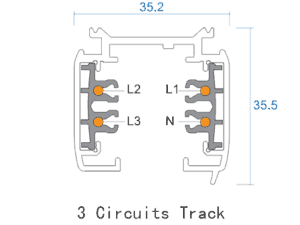 Szynoprzewód TRACK 3, 1m (biały) (8098) - Shilo