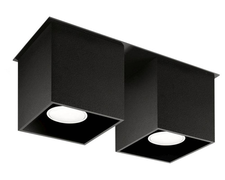 Plafon QUAD 2 czarny (SL.0063) - Sollux
