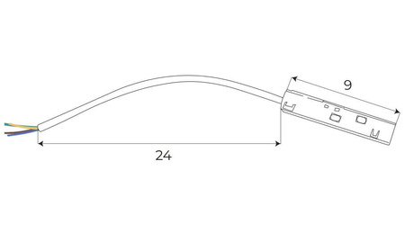 MAXLIGHT MA0018 Zasilanie szyny białej przy użyciu zasilacza zewnętrznego MA0007