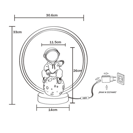 LAMPA STOŁOWA ASTRONAUTA (EX15S020U-1) - Zuma Line