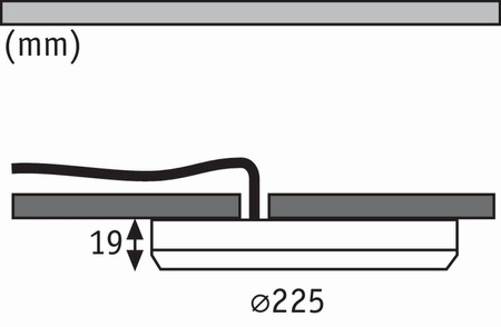 Panel 2w1 Cover-it Sensor 18W 4000K 225mm 230V Biały-mat/Tworzywo sztuczne (PL95391) - PAULMANN