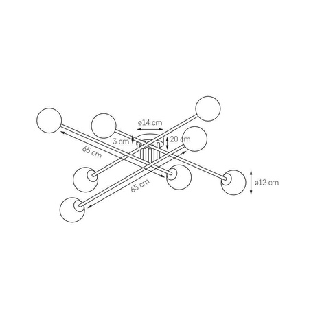 Lampa sufitowa ASTRA 8 (10773805) - Kaspa