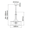 Lampa wisząca  Lacey (KL-LACEY-P-L-AP) - Elstead Lighting