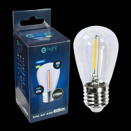 Żarówka Filamentowa LED 0,5W ST45 E27 2700K (EKZF8123) - Eko-Light