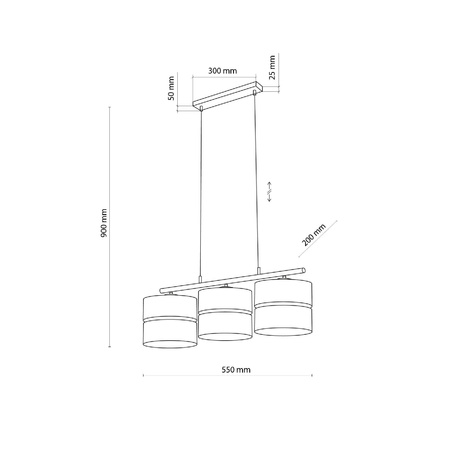 Lampa wisząca NICOL 3 PŁ (4801) - TK Lighting
