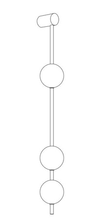 Kinkiet ze szklanymi kloszami BERRY LED złoty biały 103 cm (ST-DL-8541 WALL) - Step into Design