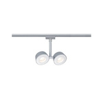URail System Spot Double Pellet 2x4W Chrom Mat/Biały 230V (PL95471) - PAULMANN
