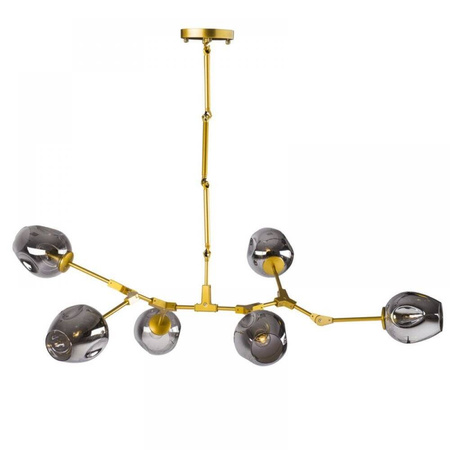 Lampa wisząca MODERN ORCHID-6 złoto szara 130 cm (ST-1232-6-GOLD) - Step into Design