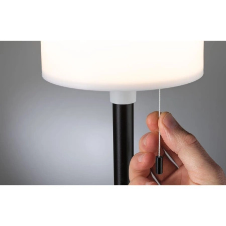 Lampka stołowa solarna BARTJA LED 3-STEP DIM USB-C 1.6W 160lm 2700K IP44 czarny / tworzywo sztuczne (PL94607) - PAULMANN