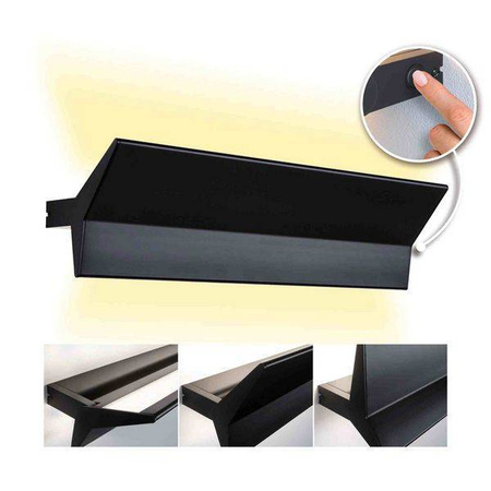 Kinkiet Stine WL 3-st ściem LED 17W Czarny matowy 230V Alu (PL79509) - PAULMANN