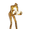 Designerska złota lampa podłogowa WOMAN-2 Gold 190 cm (DN433-F gold) - Step into Design