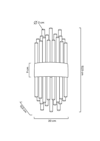 MOOSEE lampa ścienna PORTOFINO złota (MSE010400201) - Moosee