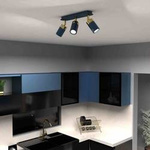 Lampa sufitowa JOKER NAVY BLUE/GOLD 3xGU10 (MLP7724) - Milagro