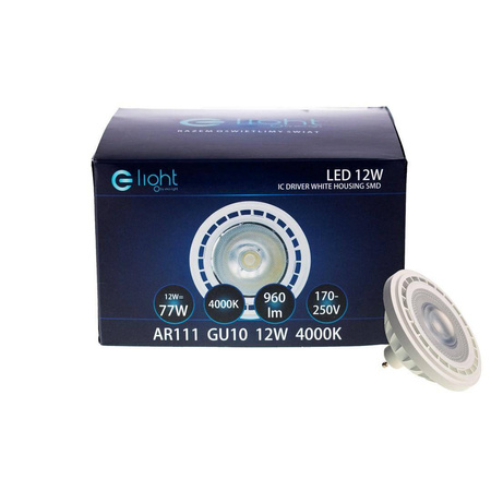 ŻARÓWKA AR111 - 12W GU10 4000K / Biała (AR8043) - Eko-Light