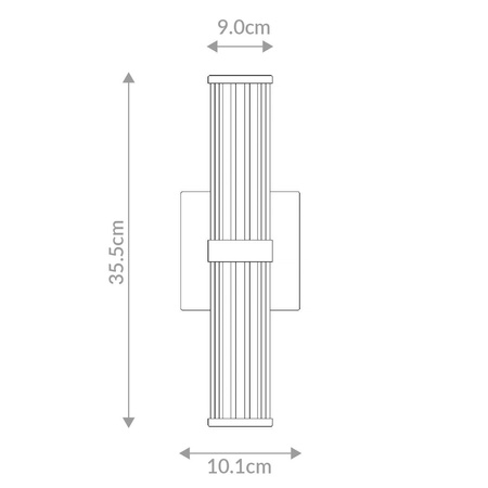 Mały kinkiet LED Fayton - Szczotkowane złoto (QN-FAYTON-S-BG) - Quintiesse