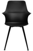 Krzesło BRAZO HIGH czarne  - polipropylen, metal (334-CPP3) - King Home