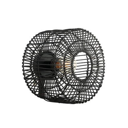 WALL CEILING LAMP E27 MAX 25W  RATTAN   BLACK (20240 Zambelis) - Zambelis