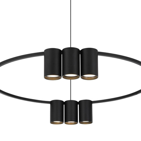 Lampa wisząca (koło) GENESIS BLACK 10xGU10 (ML0373) - Milagro