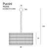 PUCCINI lampa wisząca chromowa ( P0268 ) - Maxlight