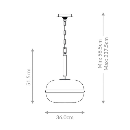 Lampa wisząca Nottingham - 1 źródło światła - Antyczny mosiądz (QN-NOTTINGHAM-1P-AB) - Quintiesse