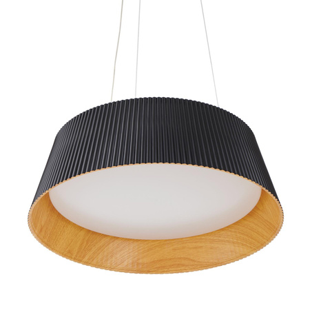 Lampa wisząca z efektownym kloszem FRILL LED czarna 45 cm (ST-DL6487-BK) - Step into Design