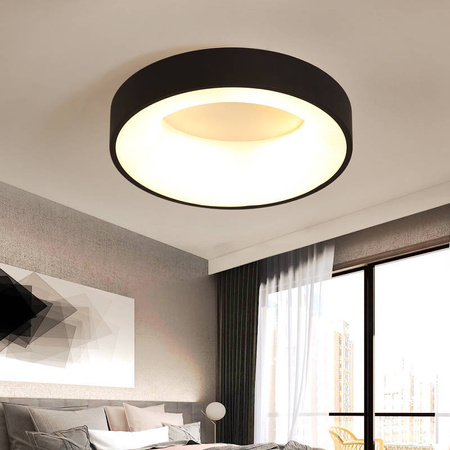 Plafon LED okrągły czarny 450*110mm 20W - trzy barwy, ściemnialny - Pilot (ABIGALI-MD1151-45-CY)