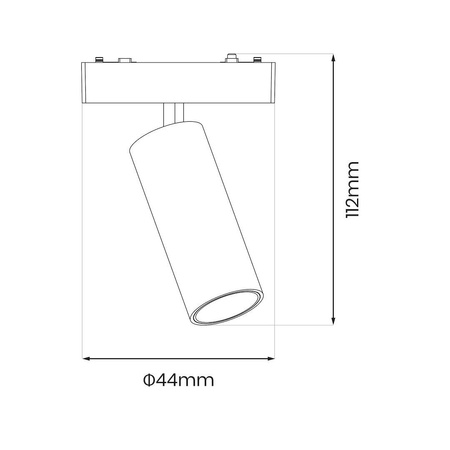 Reflektor na szynie, sterowany aplikacją Slim Magnetic Track Czarny Spot 9W LED Tuya CCT (ML2203) - Milagro
