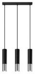 Lampa wisząca LOOPEZ 3L czarny/chrom (SL.0942) - Sollux