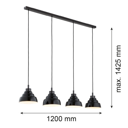 Lampa wisząca na listwie VENTURA (1858) - Argon