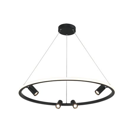 PENDANT LED LIGHT 39W + 4x5W 3000K ALUMINIUM -SILICON BLACK MATT (22013 Zambelis) - Zambelis