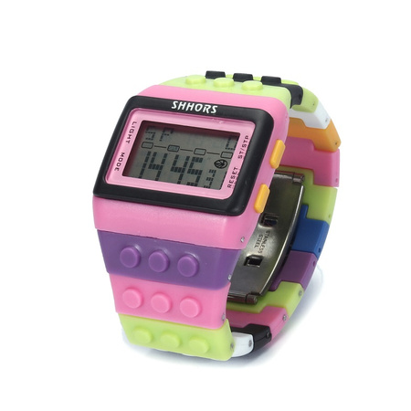 Klockowy zegarek Różowy - DomenoLED