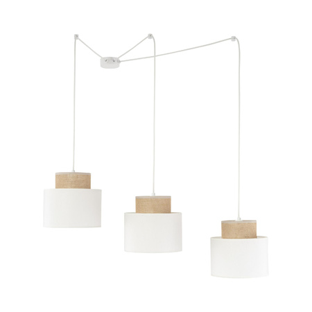 Kaskadowa lampa wisząca DUO WHITE JUTA 3 (2345) - TK Lighting