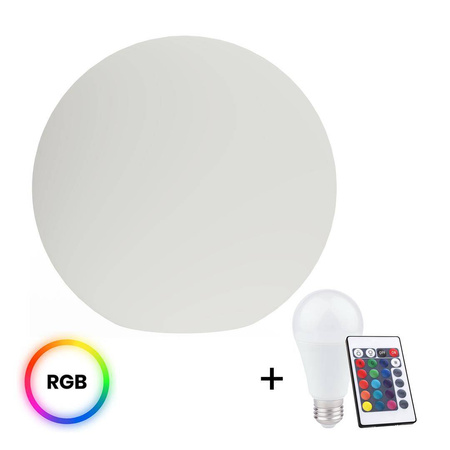 Kolorowa kula Ogrodowa Globo Fi300 + Żarówka RGB A60 10W + Pilot (EKO1365) - Eko-Light