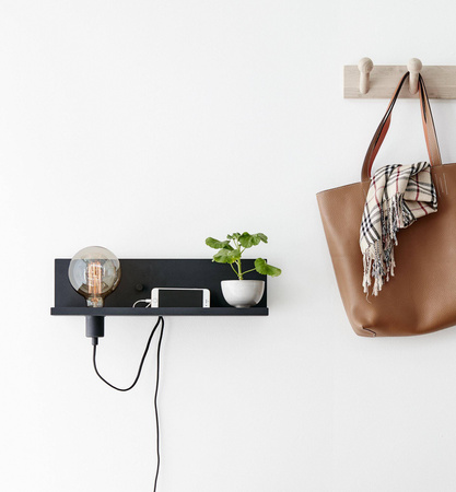 MULTI Kinkiet USB 1L Czarny