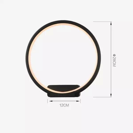 Kinkiet Ledowe Okręgi No.1 3k czarny (LA073/W_in_3k_black) - ALTAVOLA DESIGN