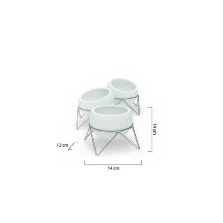 UMBRA doniczki POTSY - biały, srebrny (1013191-670) - Umbra