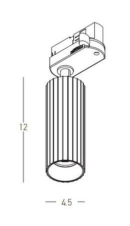 TRACK LIGHT SPOT LED 7W BLACK (S116 Zambelis) - Zambelis