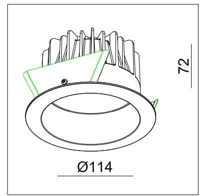 LED lampa NEW-130-10W Black IP44 CRI80 3000K (03350B) - ZARlight